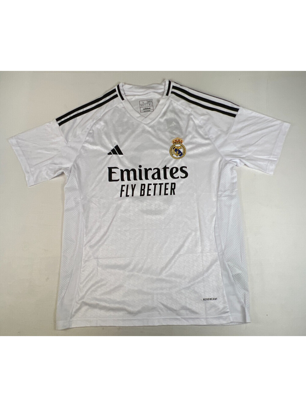 Adidas Real Madrid Mbappé 9 Home Soccer Jersey Men L White NWT